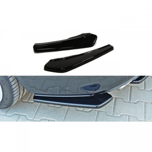 Heck Ansatz Flaps Diffusor für AUDI A5 S-LINE schwarz Hochglanz