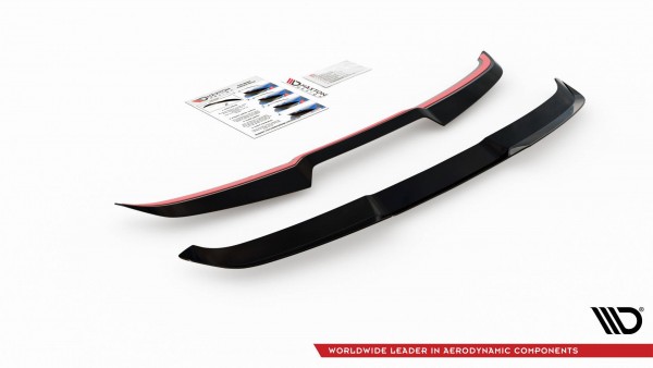 Spoiler CAP V.1 für Audi RS3 / S3 / A3 S-Line Sportback 8Y schwarz Hochglanz