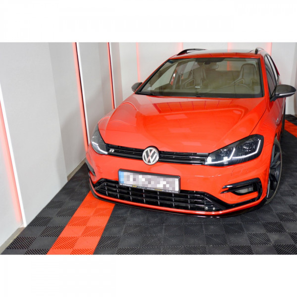 Front Ansatz passend für V.7 VW GOLF 7 R FACELIFT schwarz matt