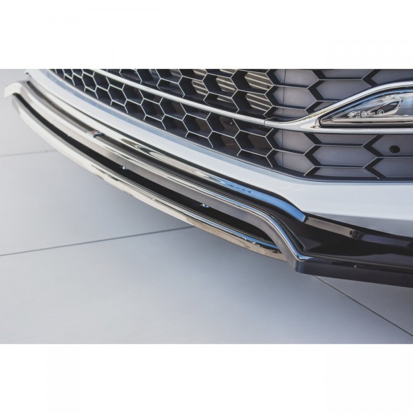 Front Ansatz passend für V.3 Skoda Superb Mk3 FL schwarz Hochglanz