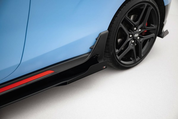 Street Pro Seitenschweller Ansatz für + Flaps Hyundai Veloster N Mk2 schwarz Hochglanz