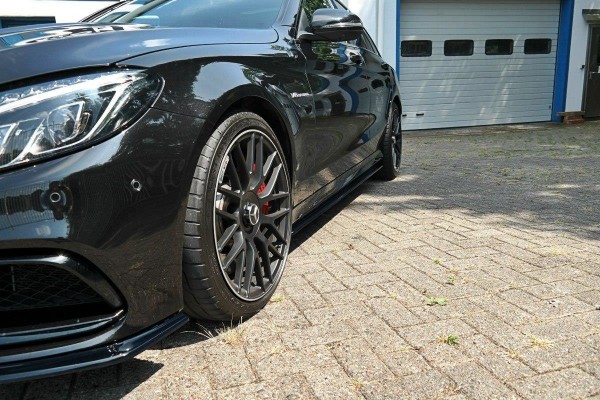 Seitenschweller Ansatz für Mercedes C-Klasse S205 63 AMG Kombi Carbon Look