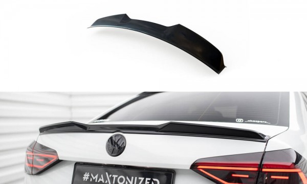Spoiler CAP für 3D Volkswagen Passat GT B8 Facelift USA schwarz Hochglanz