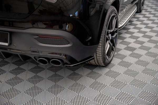 Heck Ansatz Flaps Diffusor für Mercedes-AMG GLE Coupe C167 schwarz Hochglanz