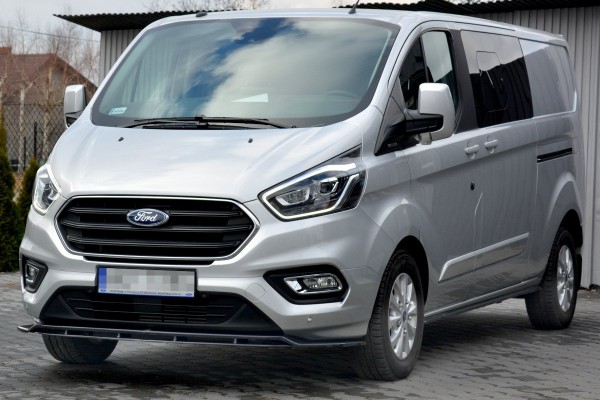 Seitenschweller Ansatz für Ford Transit Custom Mk1 FL schwarz Hochglanz
