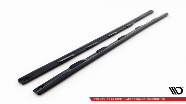 Seitenschweller Ansatz für V.2 für Audi A7 S-Line C7 schwarz Hochglanz