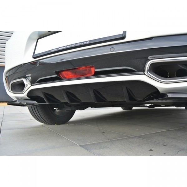 Diffusor Heck Ansatz für CITROEN DS5 schwarz Hochglanz