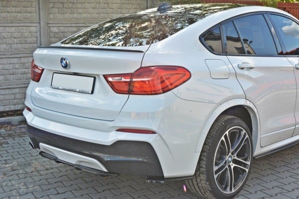 Mittlerer Diffusor Heck Ansatz für BMW X4 M Paket DTM LOOK schwarz Hochglanz