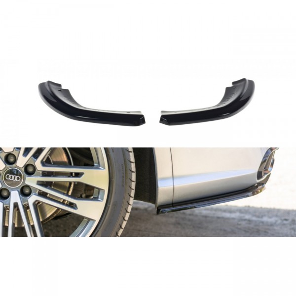 Heck Ansatz Flaps Diffusor für Audi SQ5/Q5 S-line MkII schwarz Hochglanz