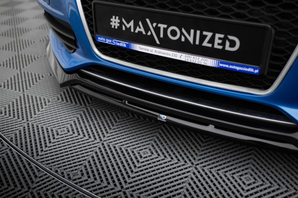 Front Ansatz V.3 für Audi S4 / A4 S-Line B8 schwarz Hochglanz