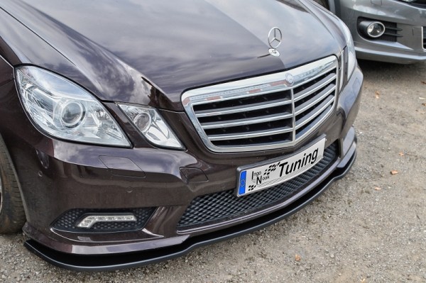 CUP Frontspoilerlippe aus ABS hochglanz schwarz Mercedes Benz E Klasse AMG, Typ W212, S212,V212,A207