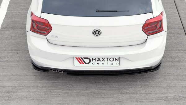 Heck Ansatz Flaps Diffusor V.2 für VW Polo GTI Mk6 schwarz Hochglanz