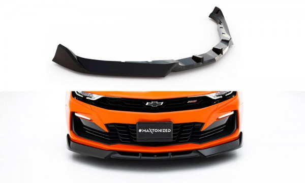 Front Ansatz V.2 für Chevrolet Camaro SS Mk6 Facelift schwarz Hochglanz