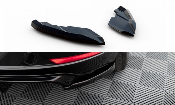 Heck Ansatz Flaps Diffusor V.2 für Seat Leon Hatchback Mk3 Facelift schwarz Hochglanz