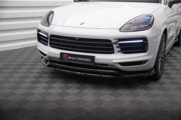Front Ansatz für Porsche Cayenne Coupe Mk3 schwarz Hochglanz