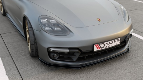 Front Ansatz für Porsche Panamera GTS 971 schwarz Hochglanz