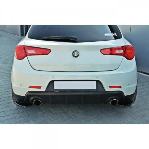 Heck Ansatz Flaps Diffusor für ALFA ROMEO GIULIETTA Zender schwarz Hochglanz