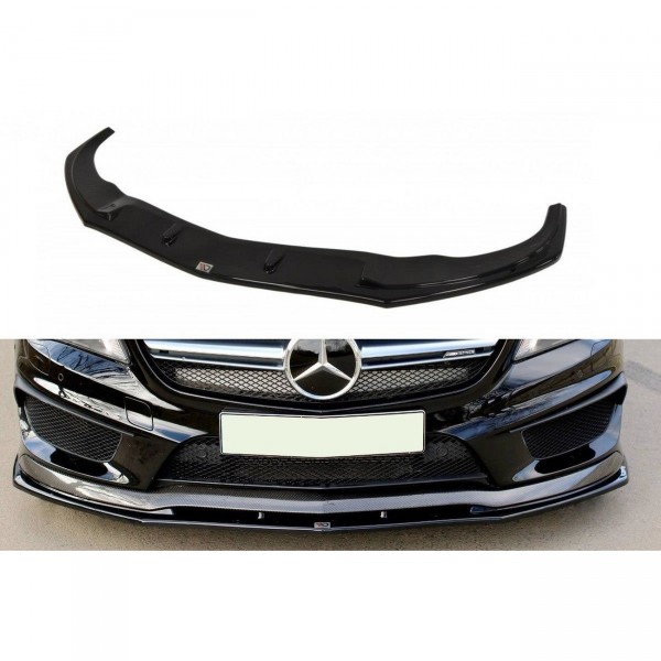 Front Ansatz für v.2 MERCEDES CLA 45 AMG C117 (vor Facelift) schwarz Hochglanz