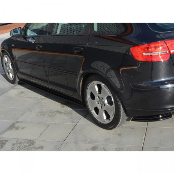 Seitenschweller Ansatz für Audi A3 Sportback 8P / 8P Facelift schwarz Hochglanz