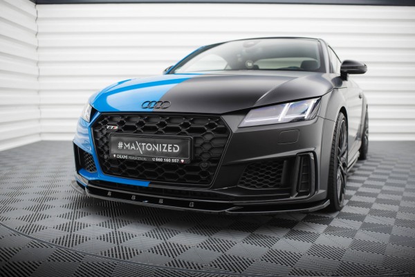 Front Ansatz V.2 für Audi TT S 8S Facelift schwarz Hochglanz