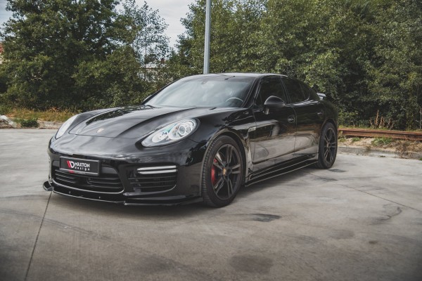 Front Ansatz V.1 für Porsche Panamera Turbo 970 Facelift schwarz Hochglanz