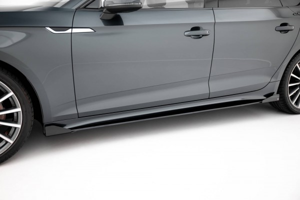 Side Flaps für Audi A5 Sportback F5 Facelift schwarz Hochglanz