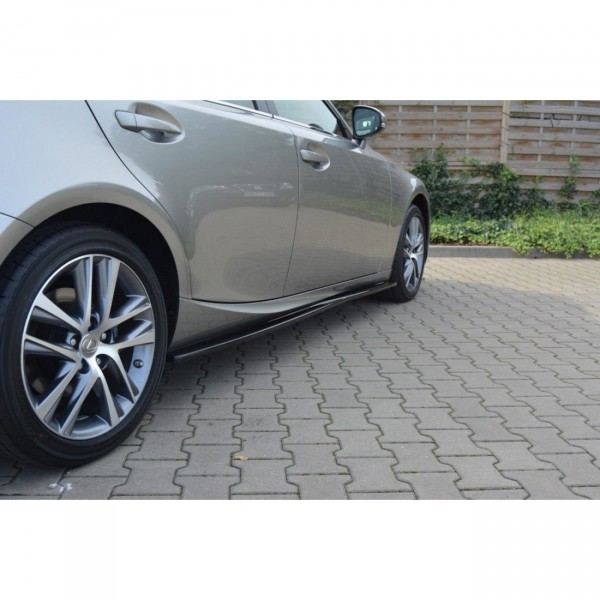 Seitenschweller Ansatz passend für Lexus IS Mk3 schwarz Hochglanz