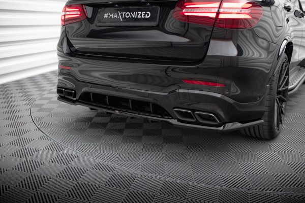 Mittlerer Diffusor Heck Ansatz DTM Look für V.2 Mercedes-AMG GLC 63 SUV X253 schwarz Hochglanz
