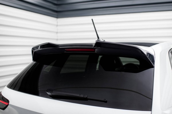 Spoiler CAP für 3D Volkswagen Polo GTI Mk6 schwarz Hochglanz