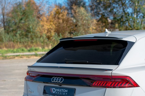 Höher Spoiler CAP für Audi Q8 S-line / SQ8 Mk1 schwarz Hochglanz