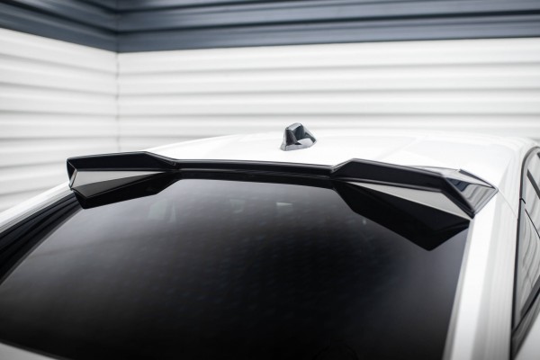 Höher Spoiler CAP für 3D Peugeot 408 Mk1 schwarz Hochglanz