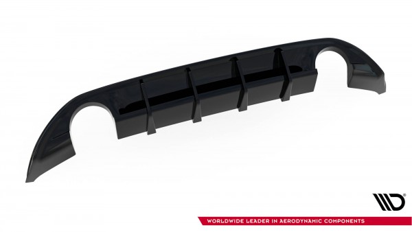Diffusor Heck Ansatz für Hyundai I30 N Hatchback Mk3 Facelift schwarz Hochglanz