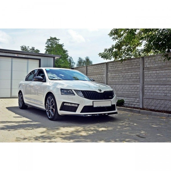 Front Ansatz passend für v.2 SKODA OCTAVIA III RS PREFACE/FACELIFT schwarz Hochglanz