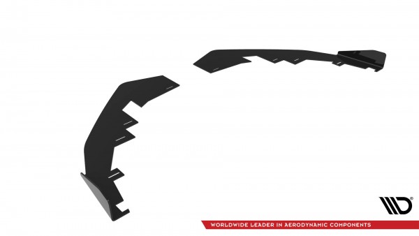 Front Flaps für Audi A3 S-Line Limousine / S3 Limousine 8Y Facelift schwarz Hochglanz