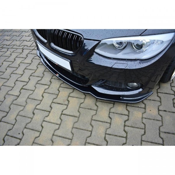 Front Ansatz V.2 für BMW 3er E92 M Paket FACELIFT schwarz Hochglanz