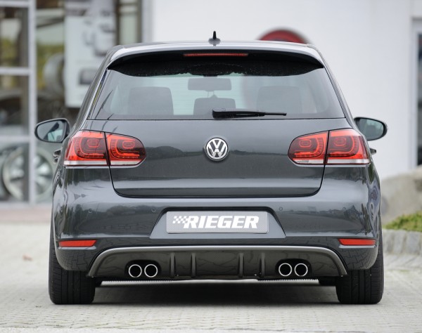 Rieger Heckeinsatz mit 2 Doppelfinnen VW Golf 6 GTD Diffusor
