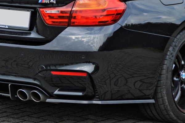 Heckansatz Seitenteile aus ABS hochglanz schwarz BMW M4, F82/F83 Bj.: 09/2014- passend für Cpoupe +