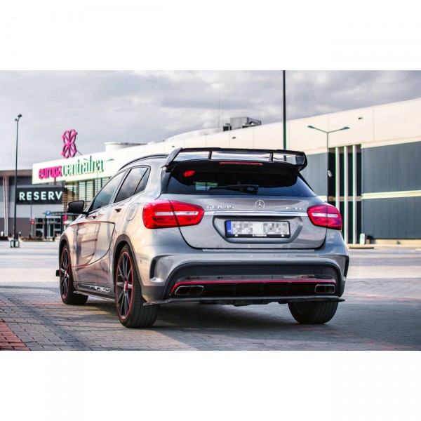 Seitenschweller Ansatz für Mercedes GLA 45 AMG SUV (X156) vor Facelift schwarz Hochglanz