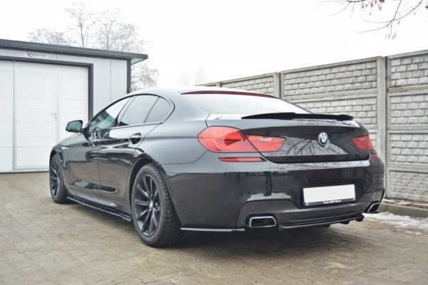 Mittlerer Diffusor Heck Ansatz für BMW 6er Gran Coupé M Paket DTM LOOK schwarz Hochglanz