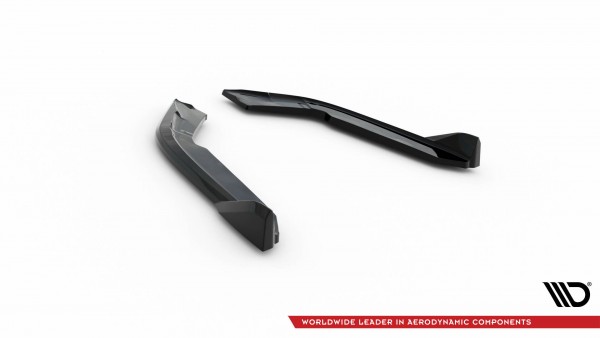 Heck Ansatz Flaps Diffusor V.5 für BMW 4er Coupe M-Paket F32 schwarz Hochglanz