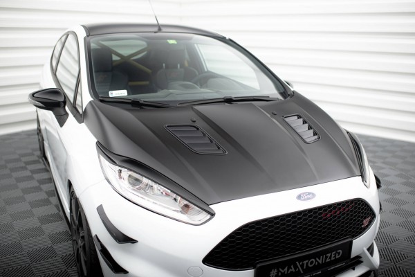Motorhauben Luftschlitze für Ford Fiesta ST Mk7 Facelift schwarz Hochglanz