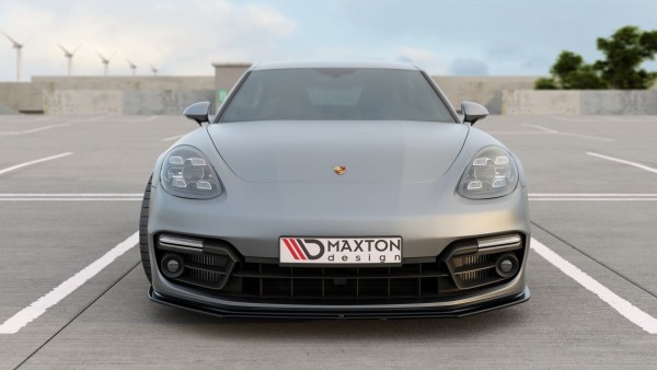 Front Ansatz für Porsche Panamera GTS 971 schwarz Hochglanz