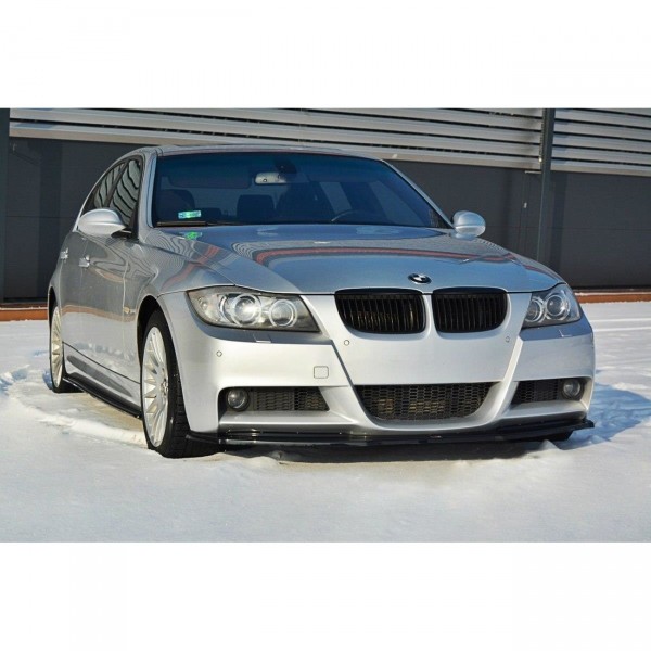 Front Ansatz passend für V.1 BMW 3er E90 M Paket schwarz Hochglanz