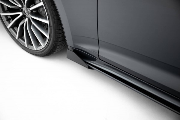 Side Flaps für Audi A5 Sportback F5 Facelift schwarz Hochglanz