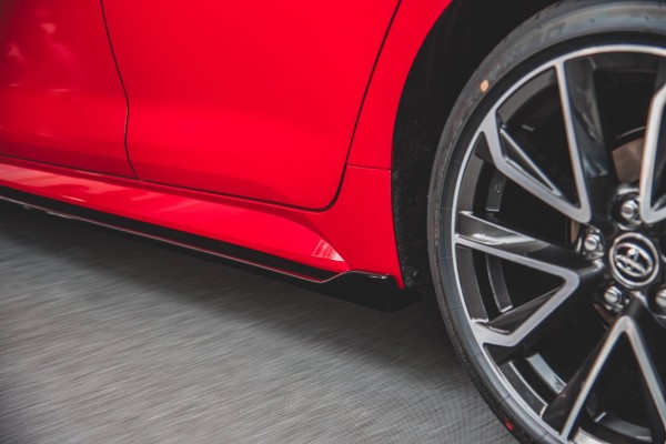 Seitenschweller Ansatz für Toyota Corolla XII Hatchback schwarz Hochglanz