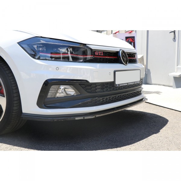 Front Ansatz V.1 für VW POLO MK6 GTI schwarz Hochglanz