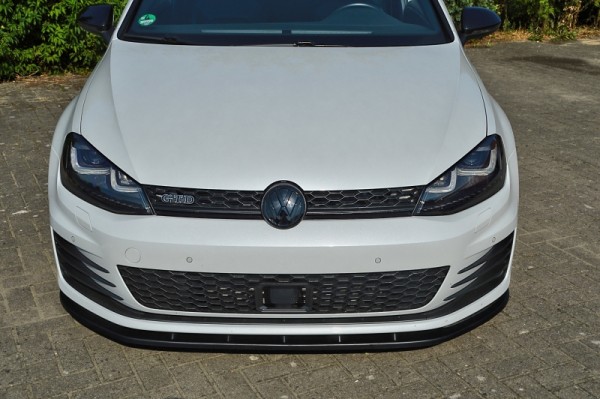 Cup Frontspoilerlippe aus ABS hochglanz schwarz VW Golf 7 GTI + GTD Typ AU Bj.: 2014-2017
