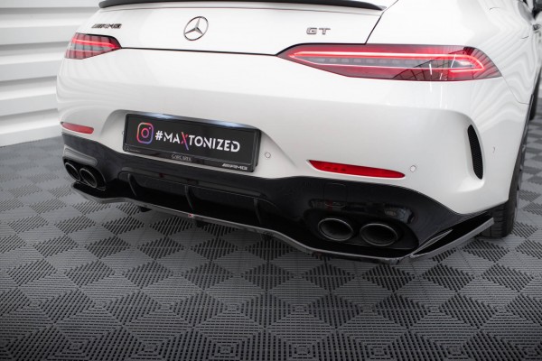 Mittlerer Diffusor Heck Ansatz DTM Look für Mercedes-AMG GT 43 4 Door Coupe V8 Styling Package schwa