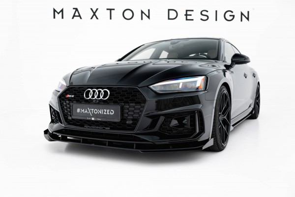 Street Pro Front Ansatz für +Flaps für + Flaps Audi RS5 Coupe / Sportback F5 schwarz Hochglanz