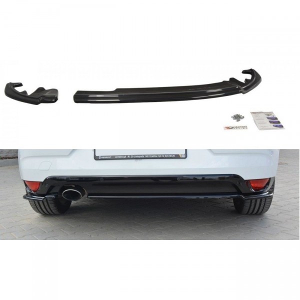 Heck Ansatz Flaps Diffusor für Renault Megane Mk4 Hatchback schwarz Hochglanz